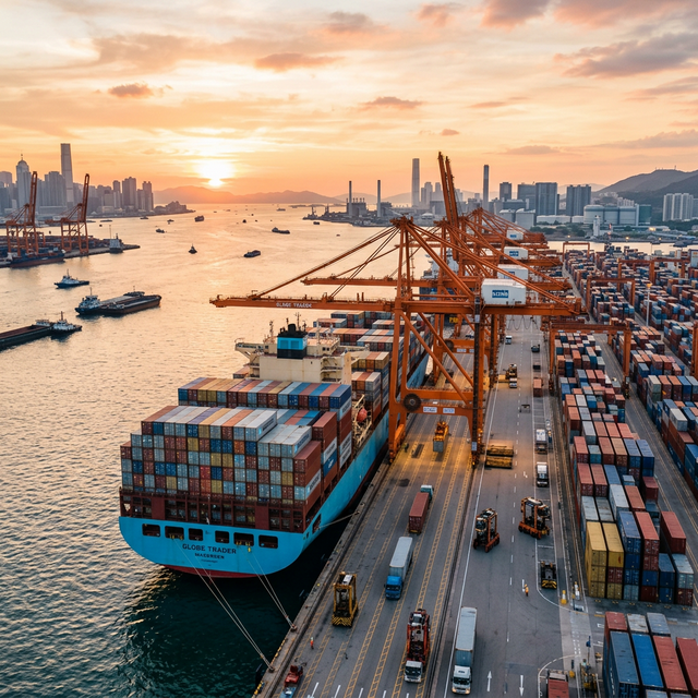 Global Shipping and Logistics at Port